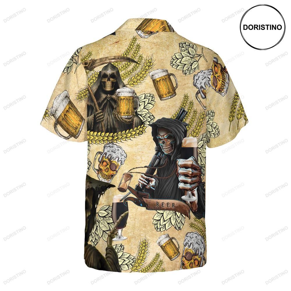 The Death Loves Beer Best Gift For Beer Lovers Limited Edition Hawaiian Shirt