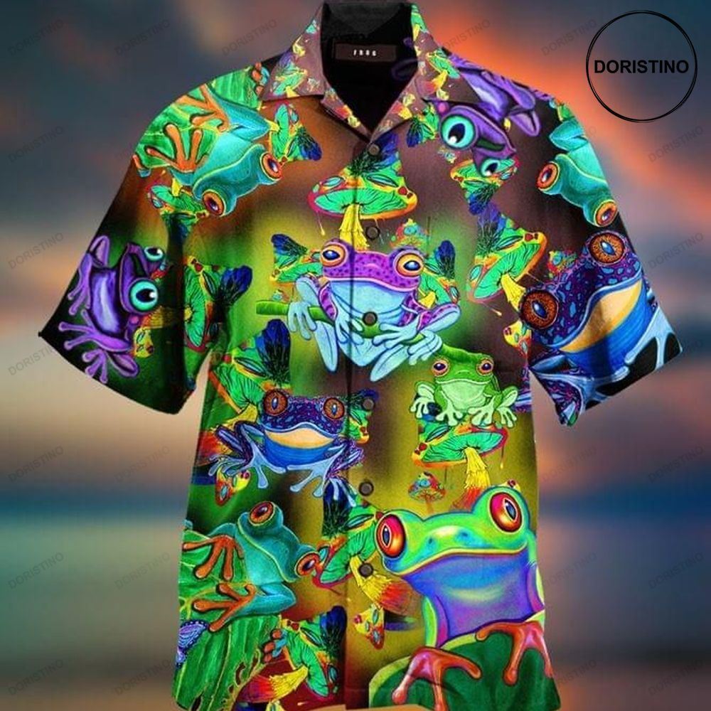 The Frog Colorful Print Limited Edition Hawaiian Shirt