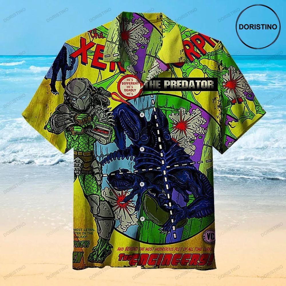 The Horrifying Xenomorph Vintage Summer Awesome Hawaiian Shirt