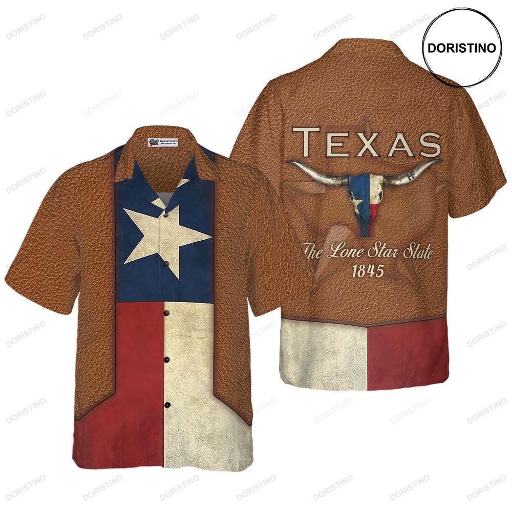 The Lone Star State Cowboy Texas For Men Vintage Texas Flag Proud Texas S Limited Edition Hawaiian Shirt