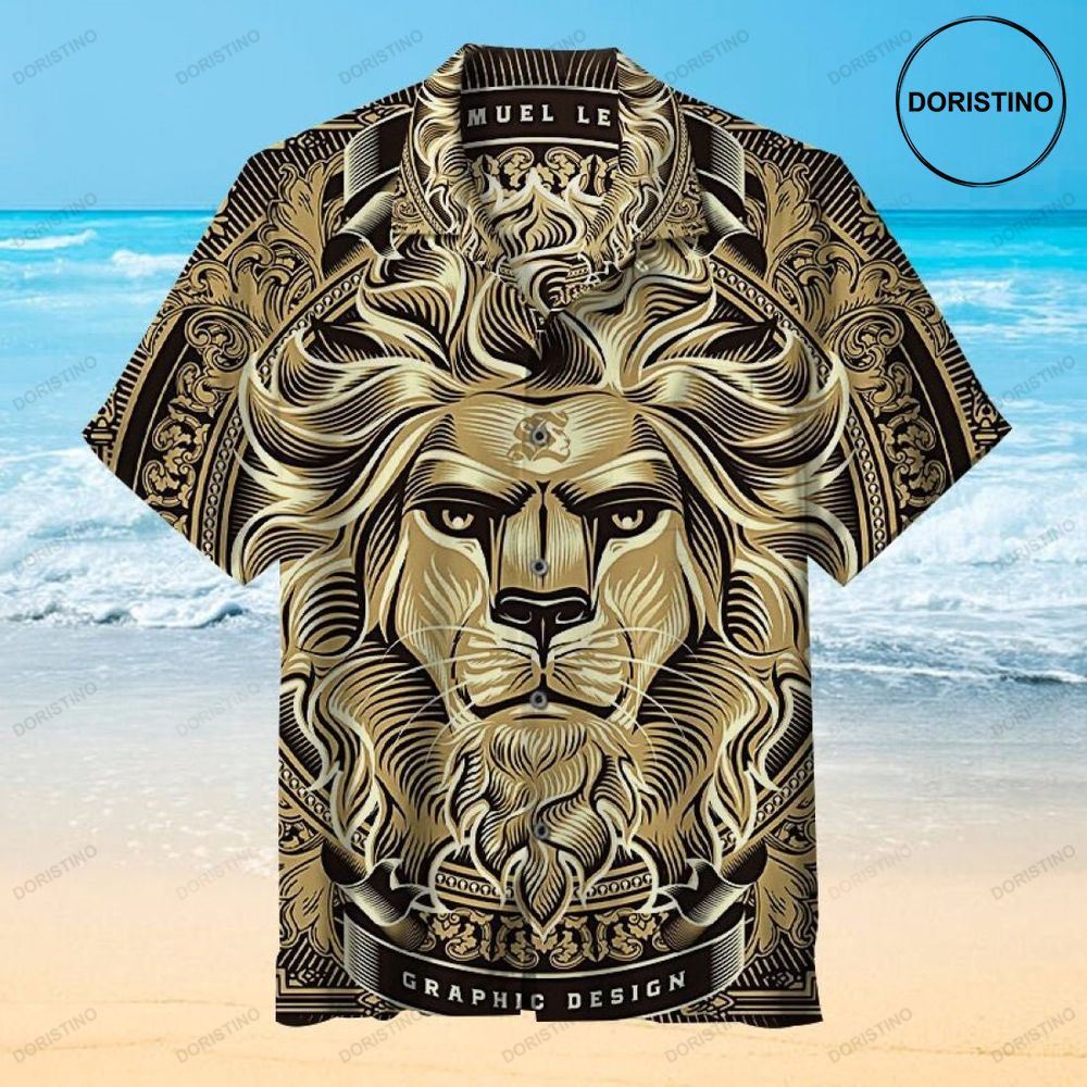 The Majestic Lion Aloha Beach Hawaiian Shirt