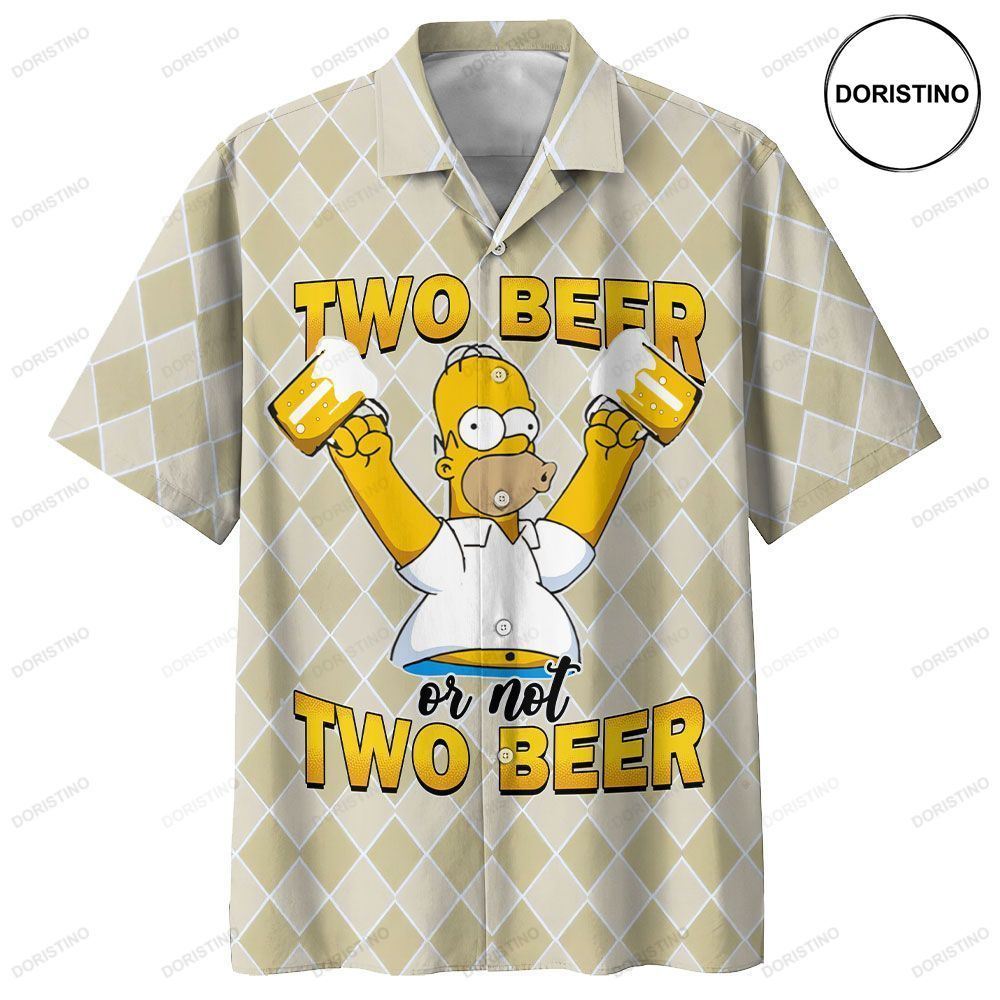 The Simpsons Two Beer Or Not Two Beer Awesome Hawaiian Shirt