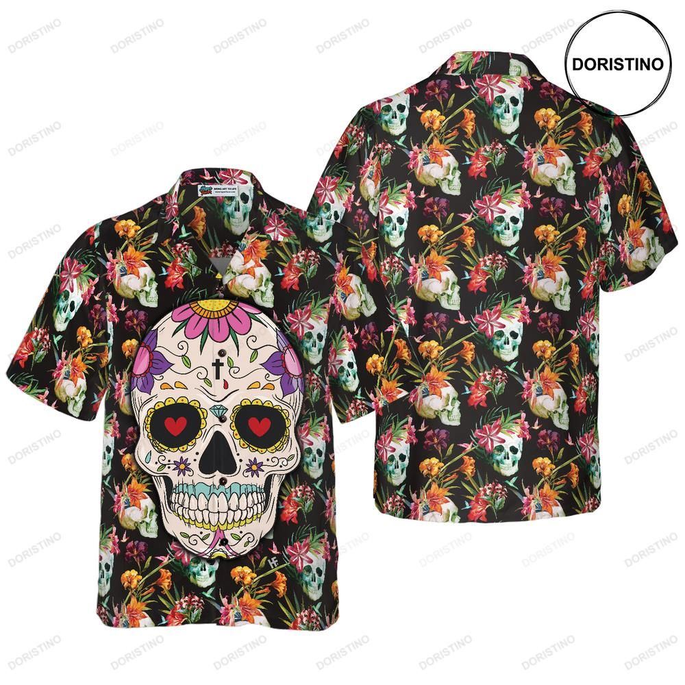 The Tropical Floral Skull Hawaiian Shirt