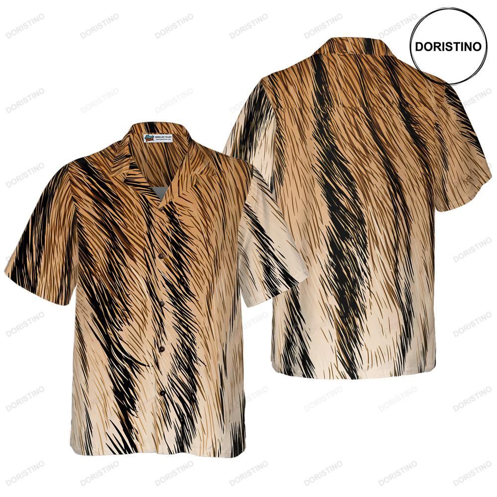 Tiger Fur Strip Pattern Awesome Hawaiian Shirt