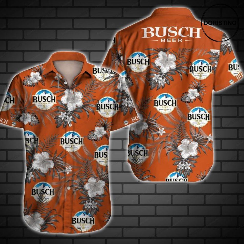 Tlmus Busch Beer Tropical Limited Edition Hawaiian Shirt