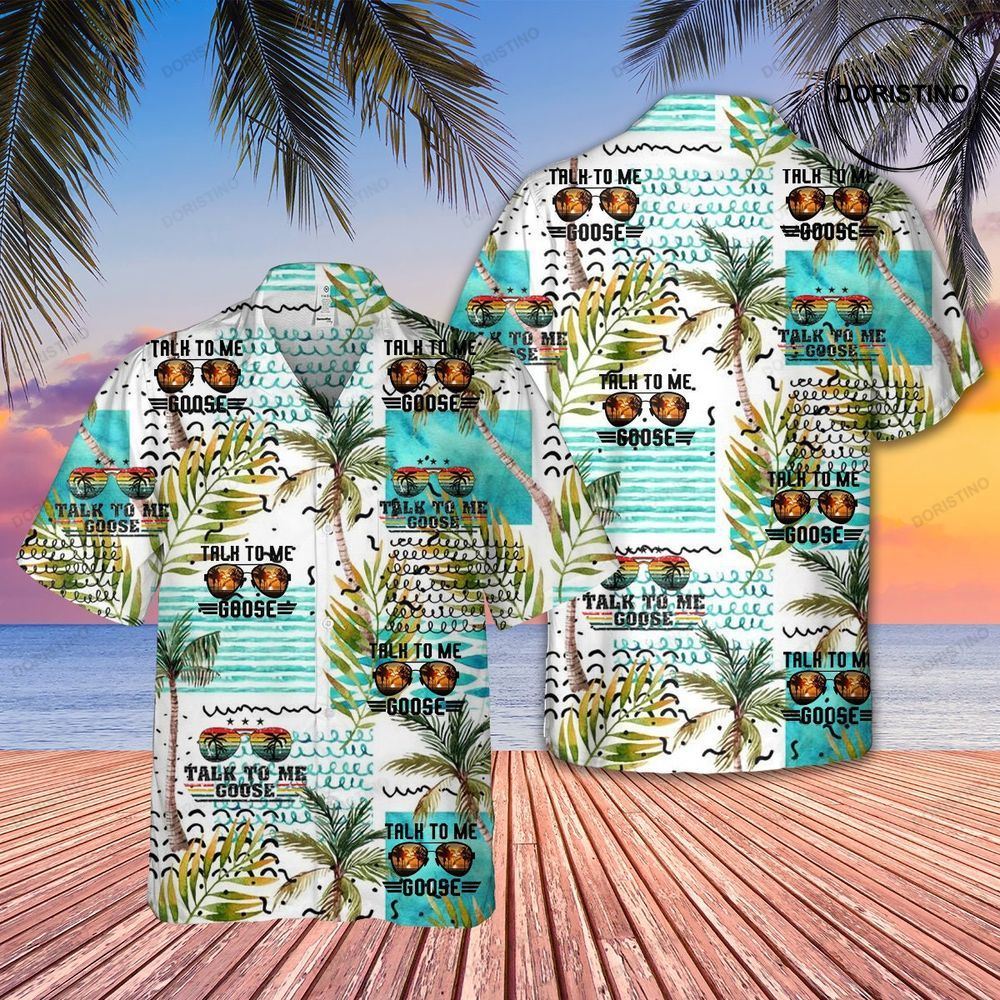 Top Gun Talk To Me Jet Fighter Sunglasses Awesome Hawaiian Shirt