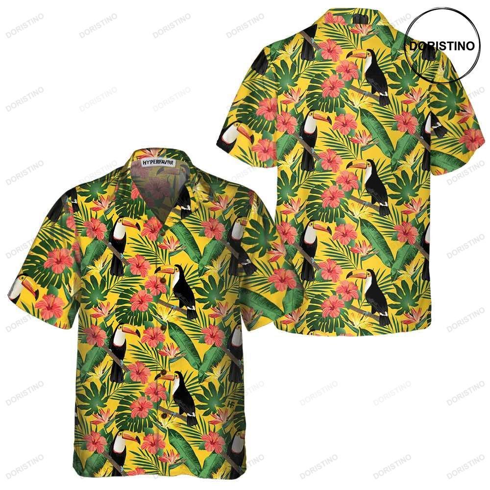 Toucan Birds And Palm Leaves Tropical Toucan Toucan Prin For Men Women Limited Edition Hawaiian Shirt