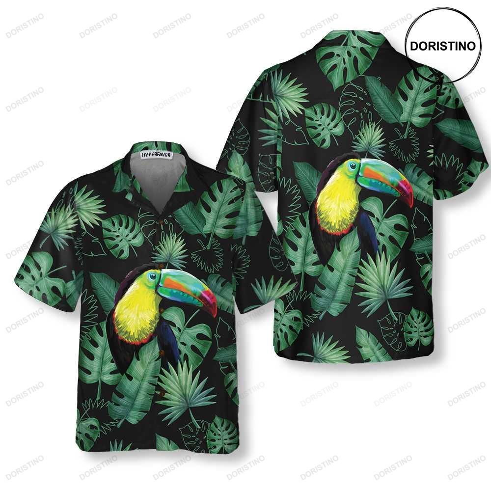 Toucan In The Forest Tropical Toucan For Adults Cool Toucan Prin Hawaiian Shirt