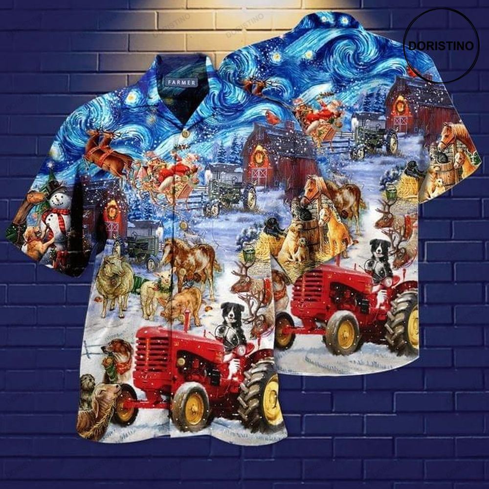 Tractor Dogs Hawaiian Shirt