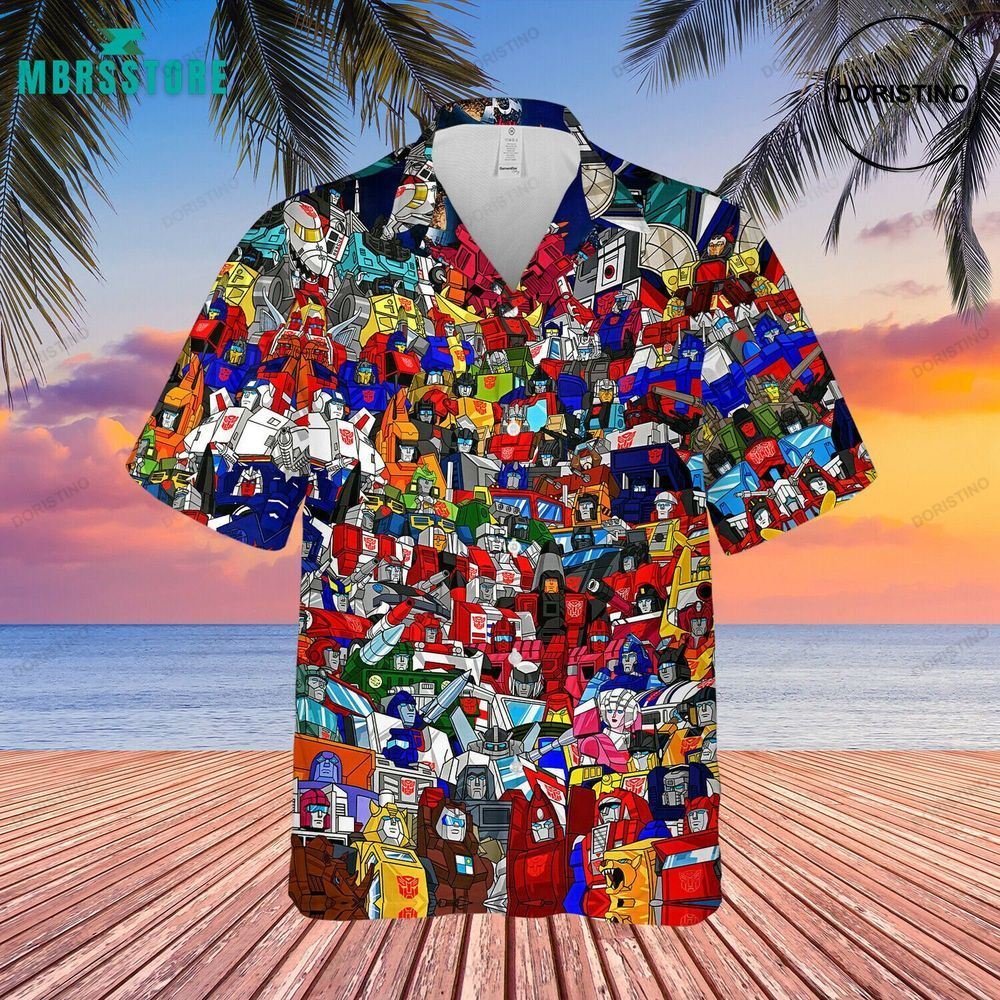 Transformers G1 Summer Firefighter Summer Short Sleeve Button Beach Awesome Hawaiian Shirt