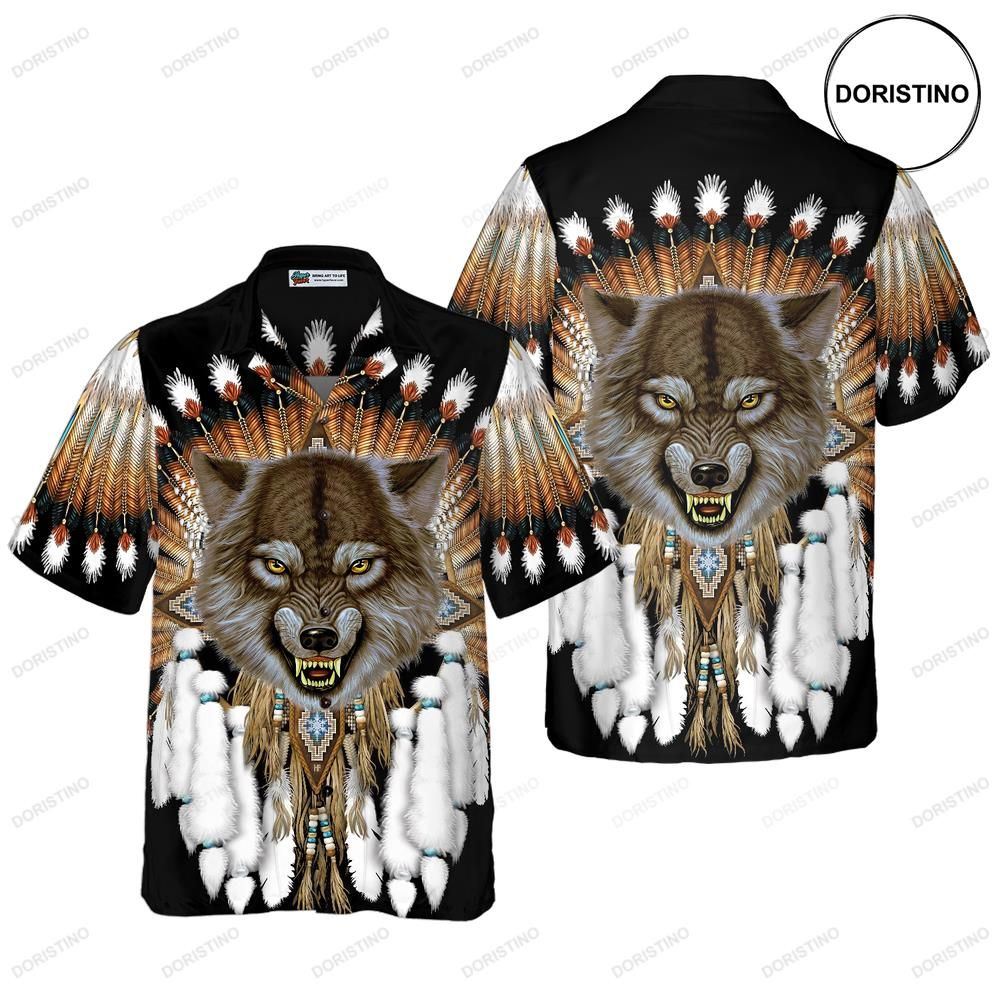 Tribal Angry Wolf For Men Limited Edition Hawaiian Shirt