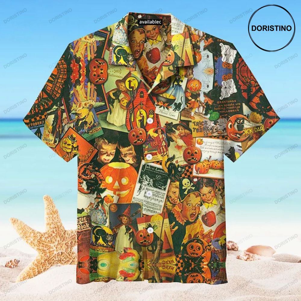 Trick Or Treat Halloween Vintage Summer Hawaiian Shirt