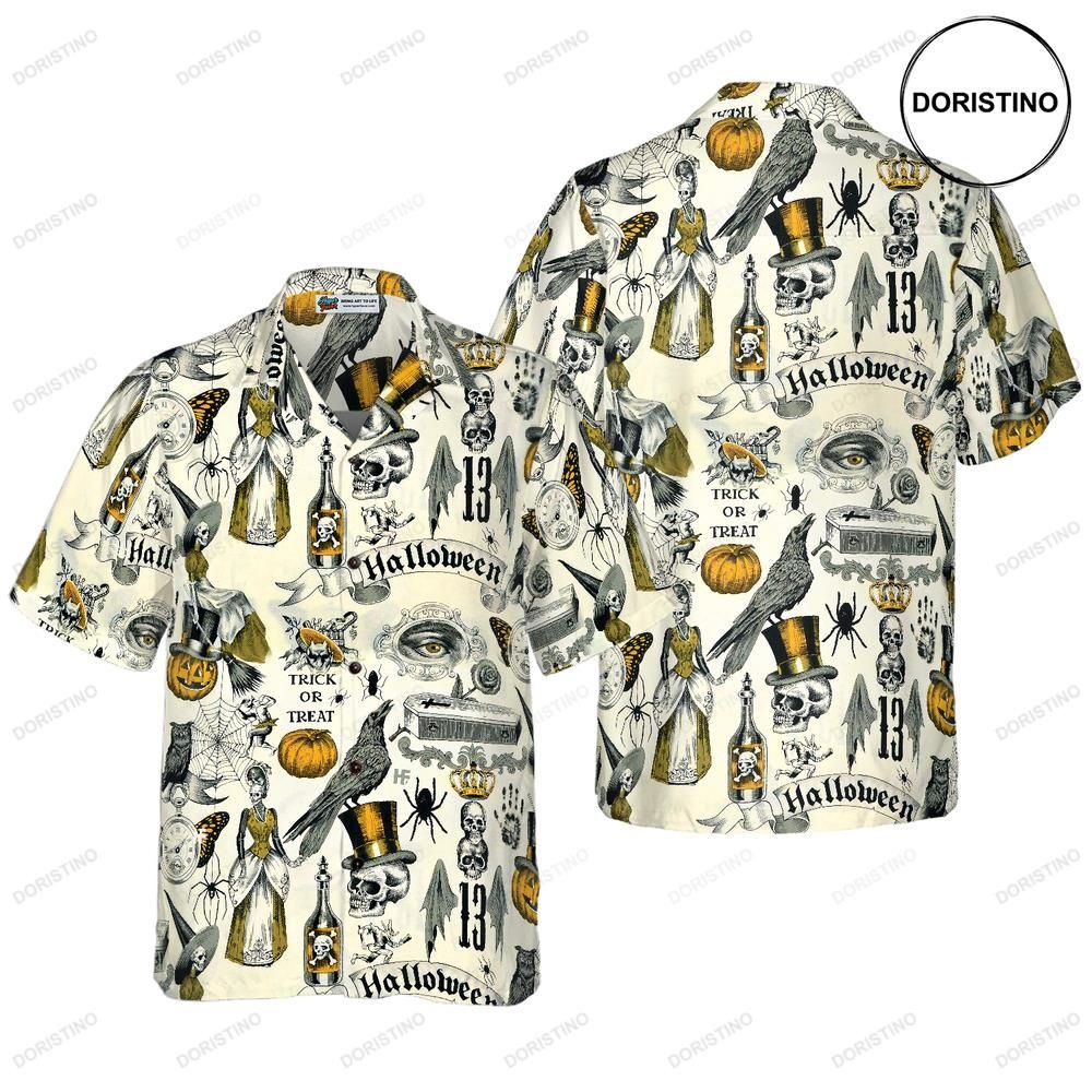 Trickery Halloween Pattern Limited Edition Hawaiian Shirt
