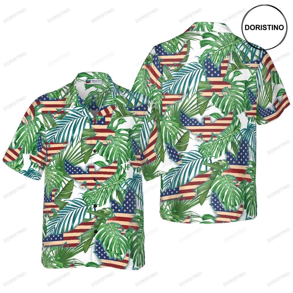 Tropical American Eagle For Men Hawaiian Shirt