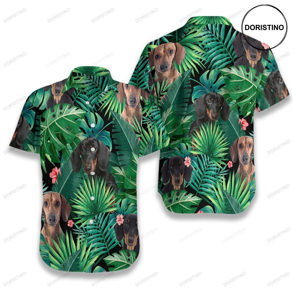 Tropical Dachshund Hawaiian Shirt