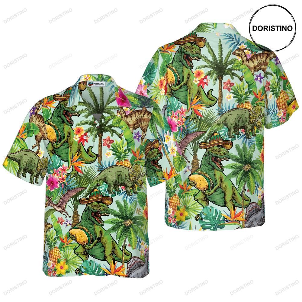 Tropical Dinosaur Awesome Hawaiian Shirt