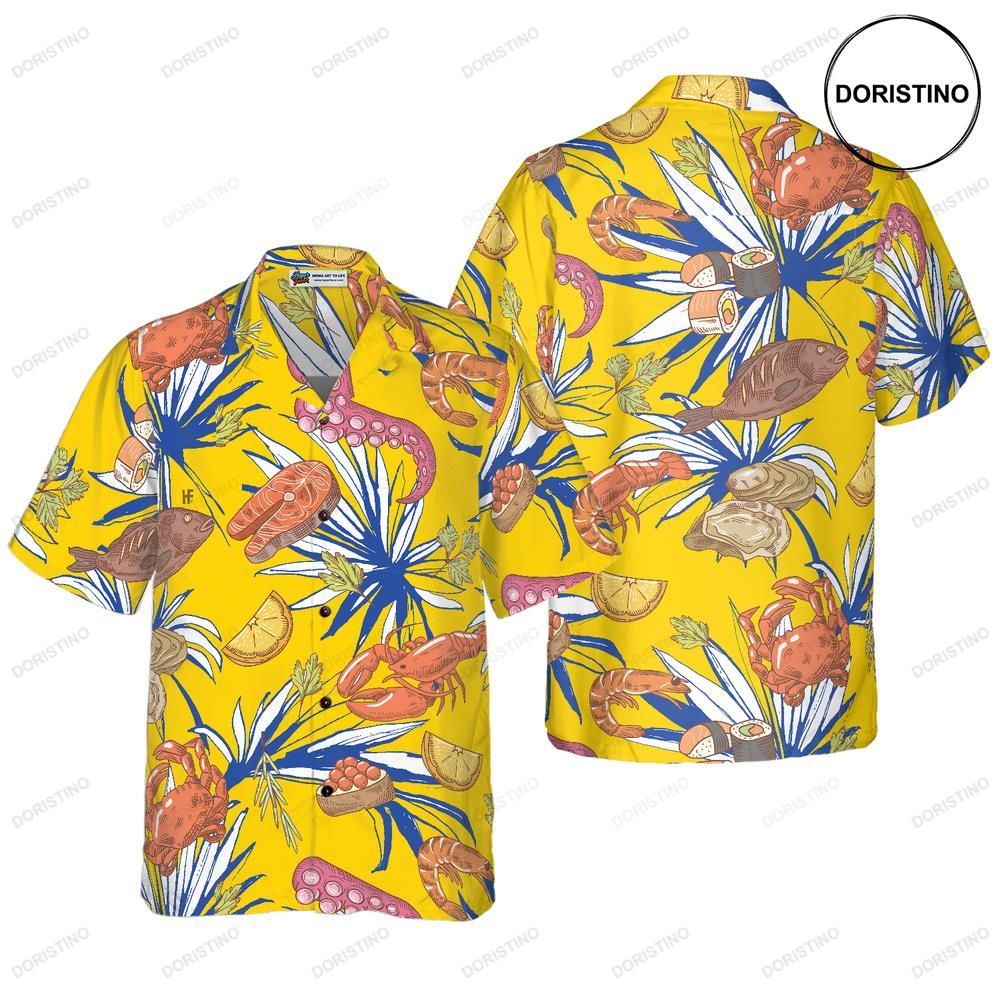 Tropical Floral Seafood Limited Edition Hawaiian Shirt