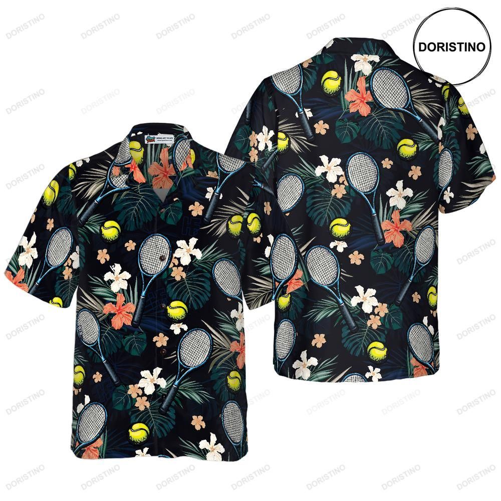 Tropical Floral Tennis Awesome Hawaiian Shirt