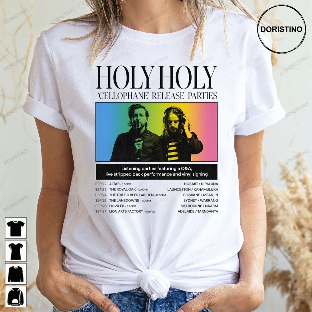 Holy Holy Cellophane Release Parties Tour 2023 2 Doristino Awesome Shirts