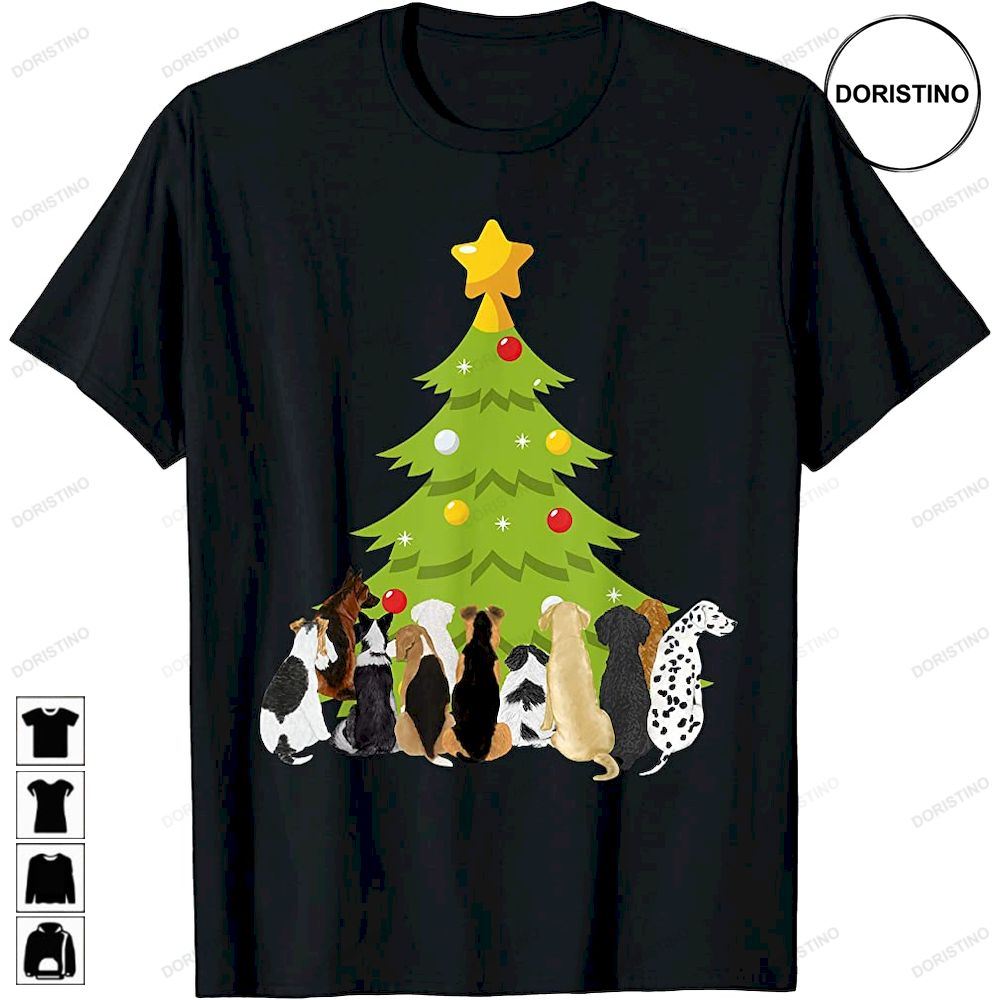 Dog Christmas Tree Merry Christmas Dog Awesome Shirts