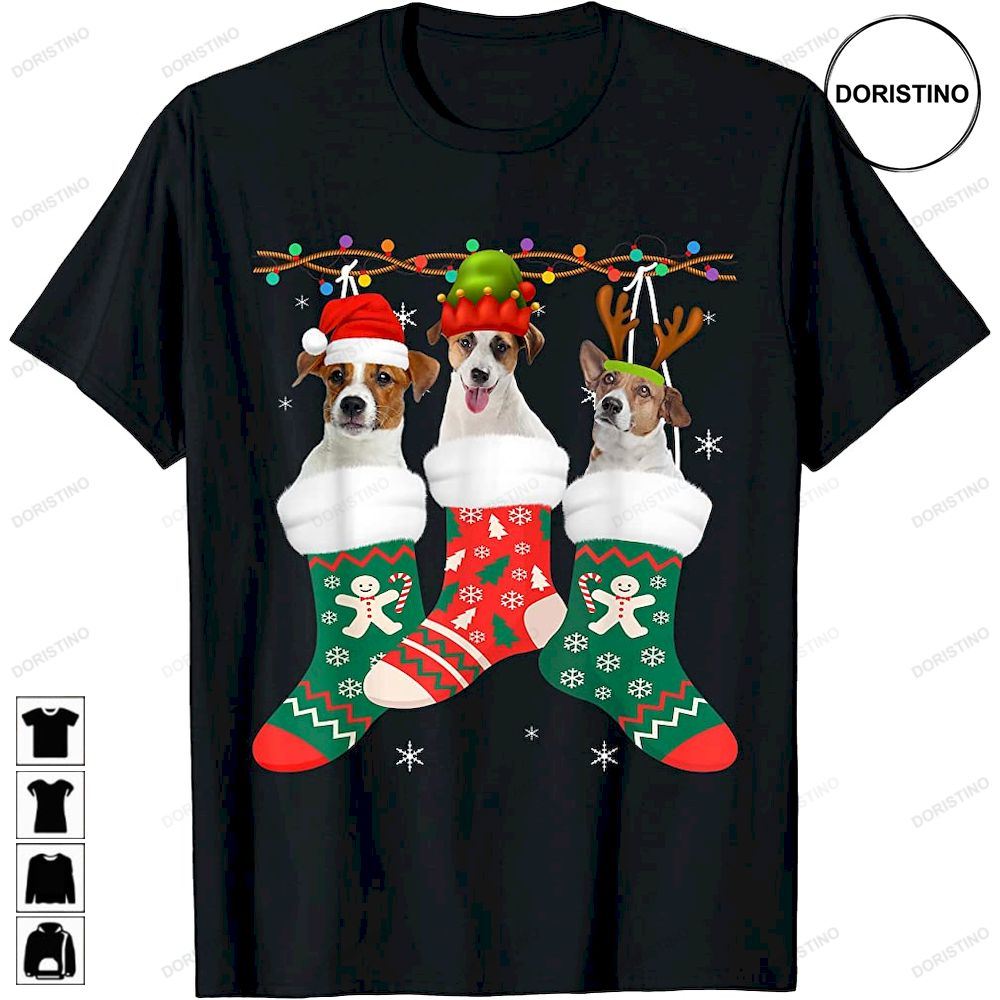 Dog Jack Russell Terrier Christmas Socks Funny Xmas Pajama Limited Edition T-shirts