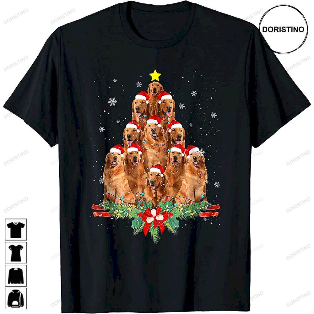 Dog Lover Golden Retriever Christmas Tree Xmas Party Trending Style