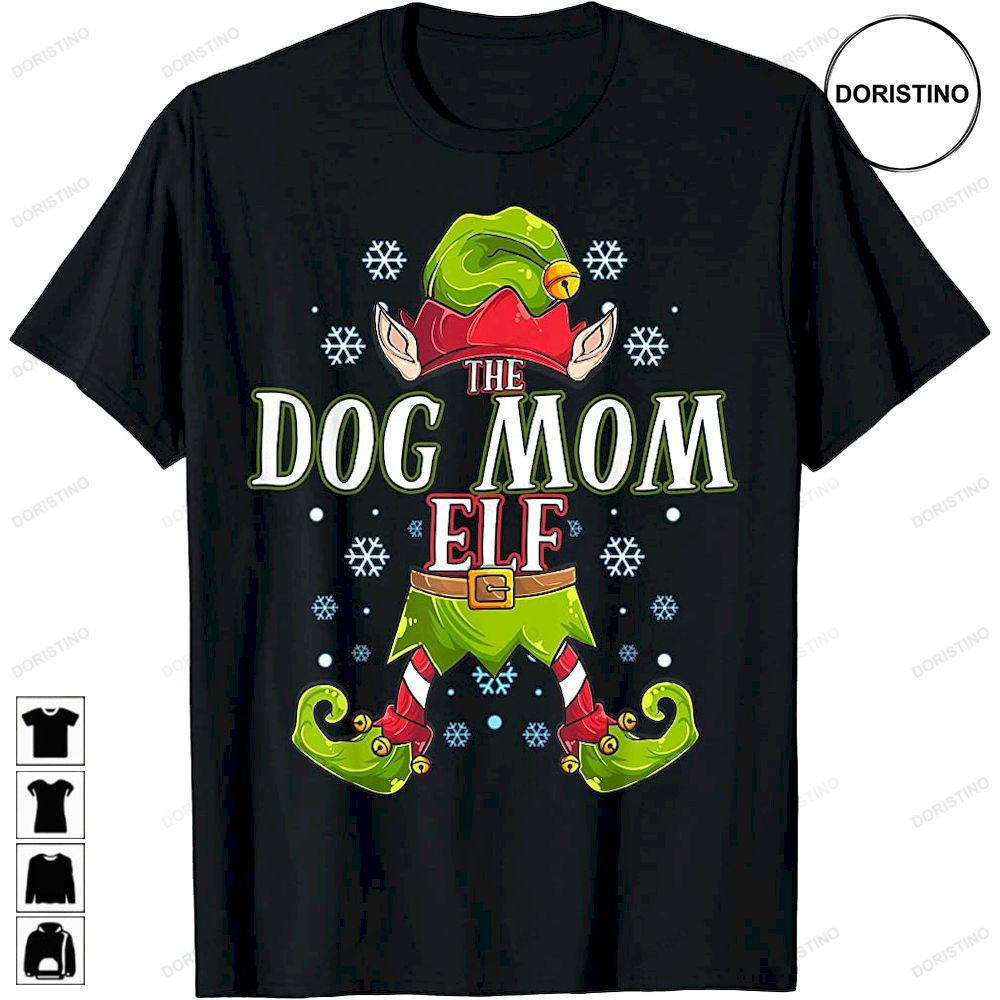 Dog Mom Elf Matching Family Group Christmas Party Limited Edition T-shirts
