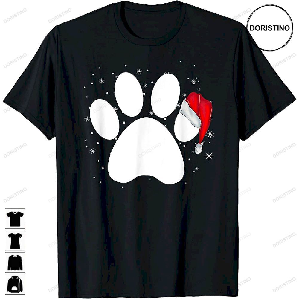 Dog Paws Christmas Funny Santa Hat Xmas Family Matching Idea Limited Edition T-shirts