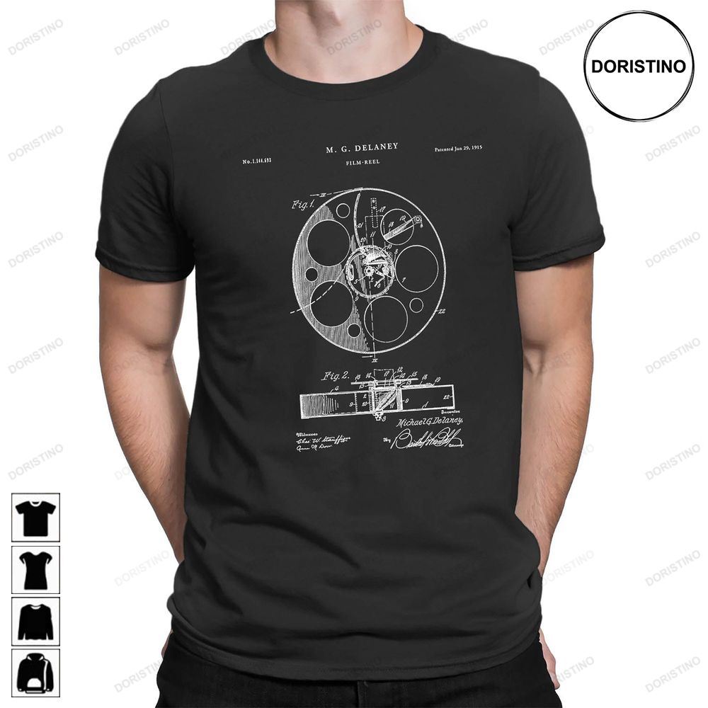 Film Reel 1915 Patent Movie Vintage Movie Awesome Shirts