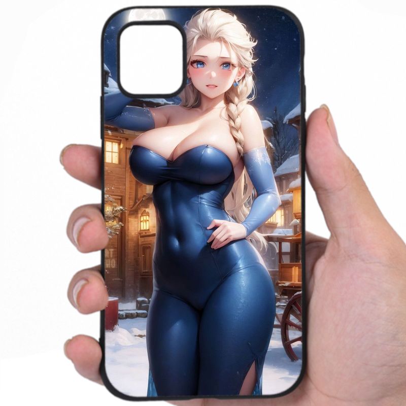 Elsa Frozen Alluring Curves Hentai Artwork iPhone Samsung Phone Case