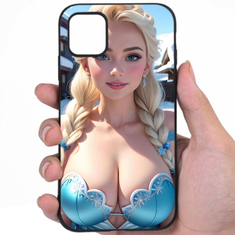Elsa Frozen Flirtatious Smile Sexy Anime Fan Art Ayabz iPhone Samsung Phone Case
