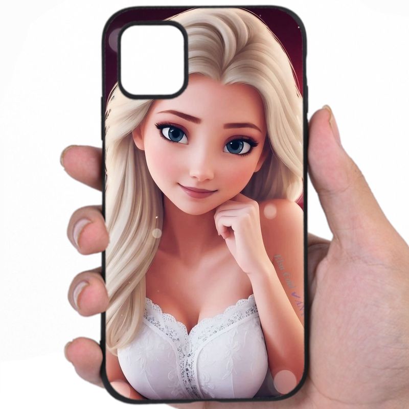 Elsa Frozen Flirtatious Smile Sexy Anime Fan Art Phone Case