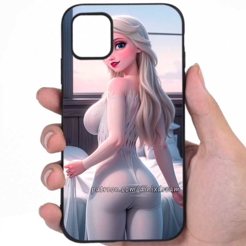 Elsa Frozen Luscious Lips Sexy Anime Fan Art iPhone Samsung Phone Case