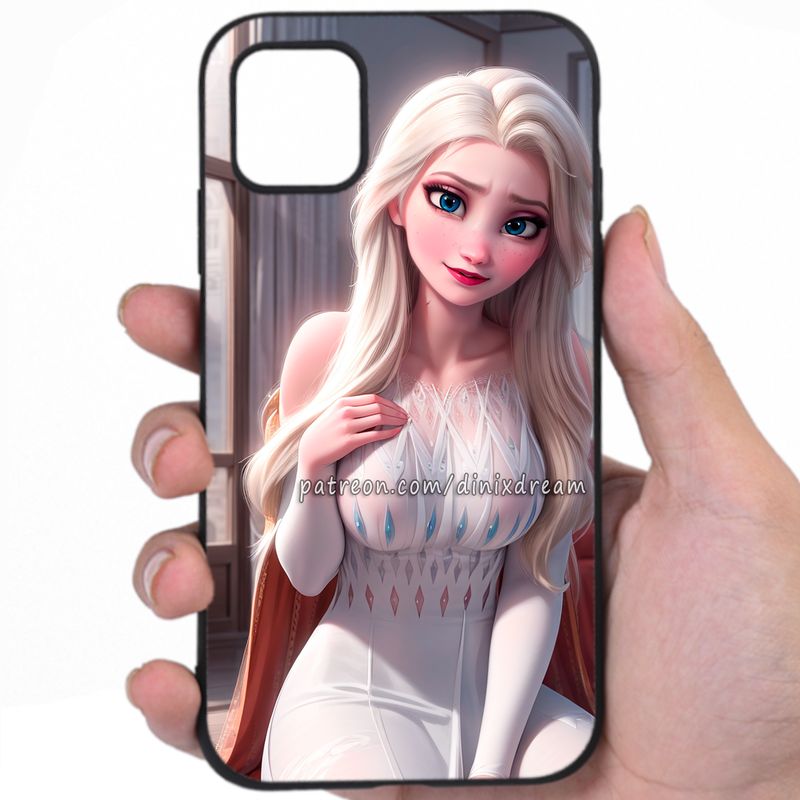 Elsa Frozen Luscious Lips Sexy Anime Mashup Art Phone Case