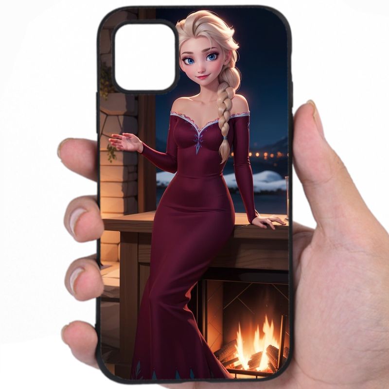 Elsa Frozen Risqué Outfit Hentai Mashup Art iPhone Samsung Phone Case