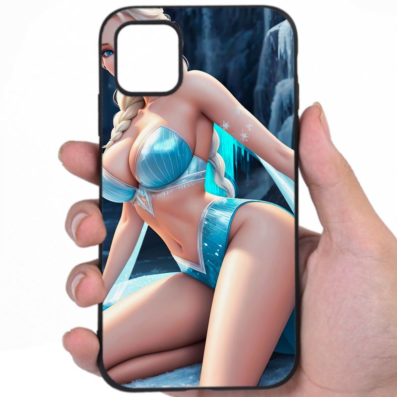 Elsa Frozen Risqué Outfit Sexy Anime Art iPhone Samsung Phone Case