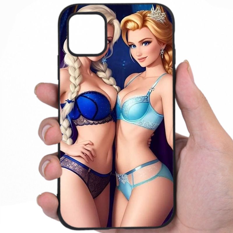 Elsa Frozen Risqué Outfit Sexy Anime Fine Art Phone Case