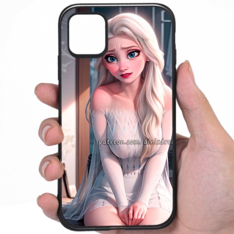 Elsa Frozen Risqué Outfit Sexy Anime Mashup Art Awesome Phone Case