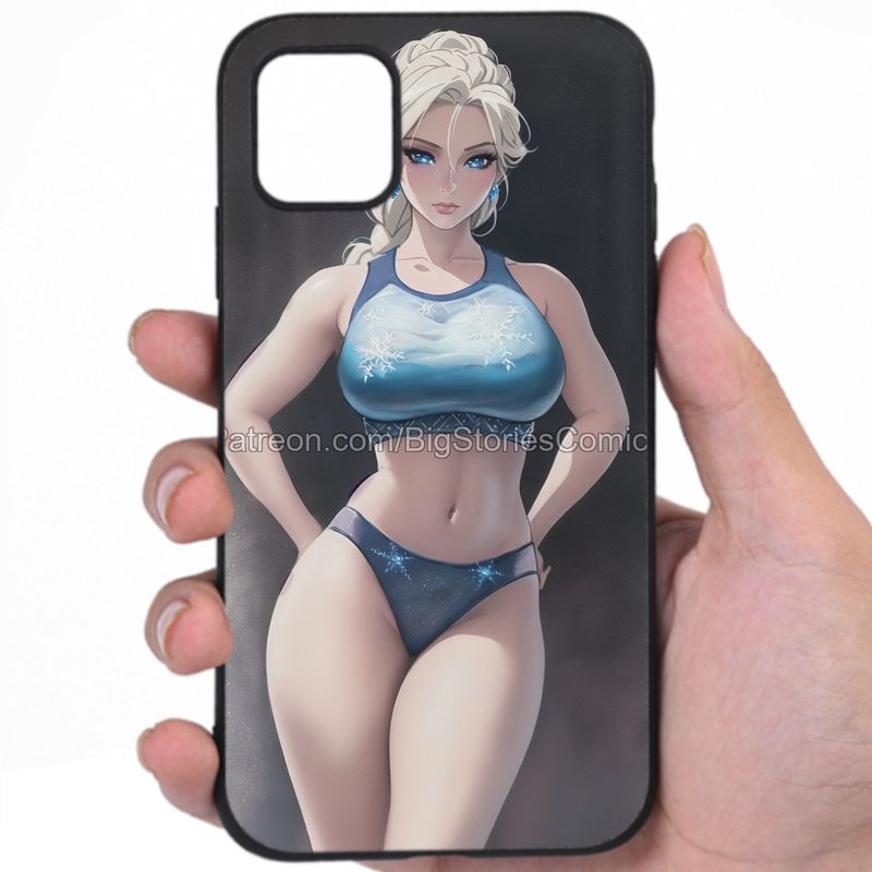 Elsa Frozen Seductive Appeal Hentai Fan Art Opwun Awesome Phone Case