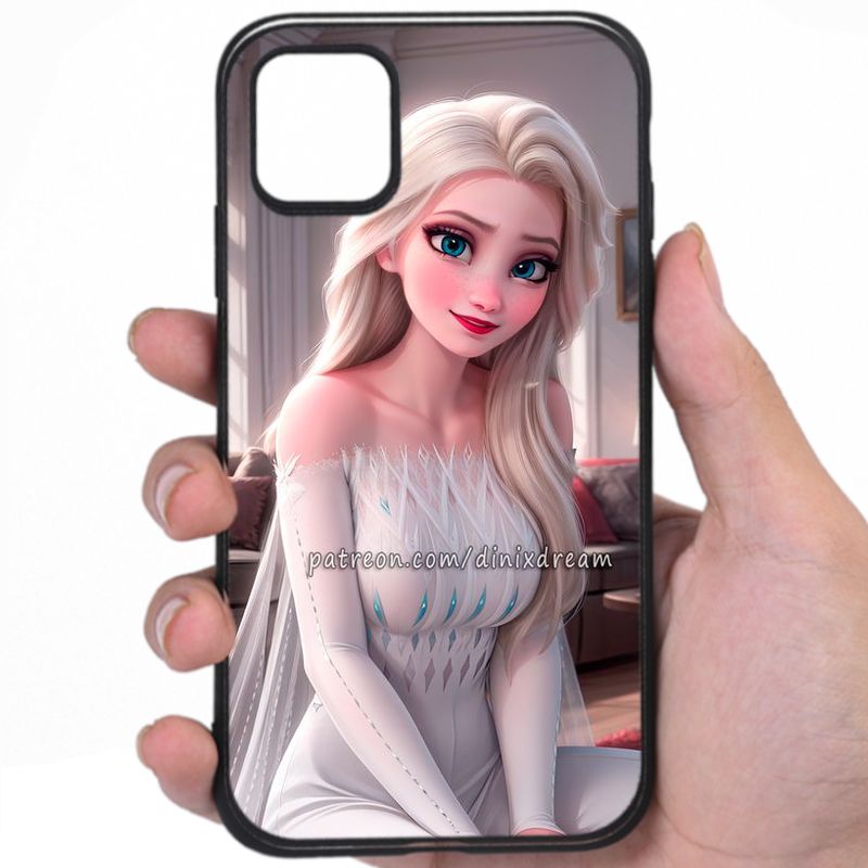 Elsa Frozen Sensual Elegance Hentai Fine Art iPhone Samsung Phone Case