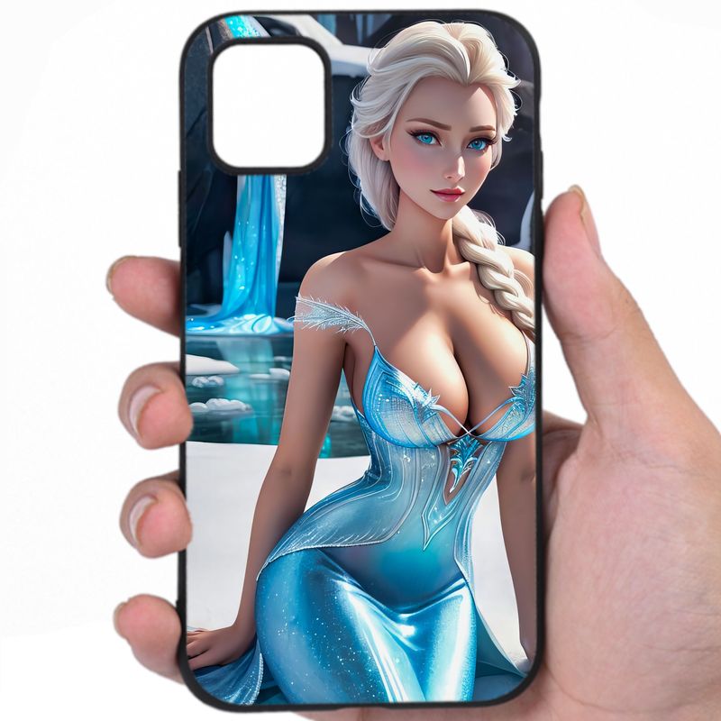 Elsa Frozen Steamy Presence Sexy Anime Fan Art Bzyeg iPhone Samsung Phone Case