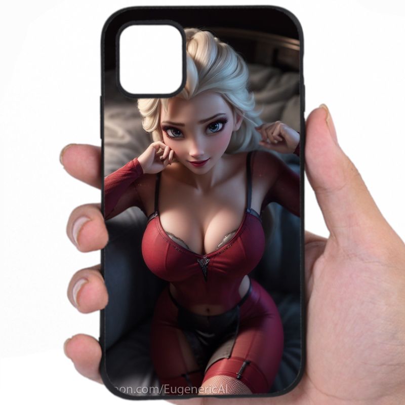 Elsa Frozen Tempting Gaze Hentai Artwork Awesome Phone Case