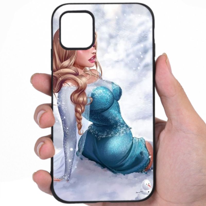 Elsa Frozen Tempting Gaze Hentai Mashup Art iPhone Samsung Phone Case