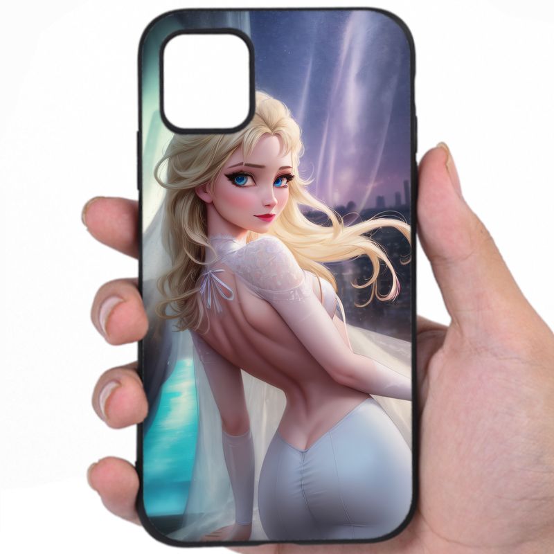 Elsa Frozen Tempting Gaze Sexy Anime Fine Art Phone Case