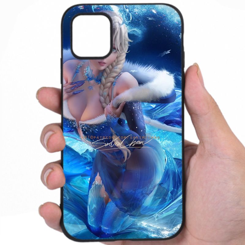 Elsa Frozen Voluptuous Figure Hentai Fine Art Phone Case