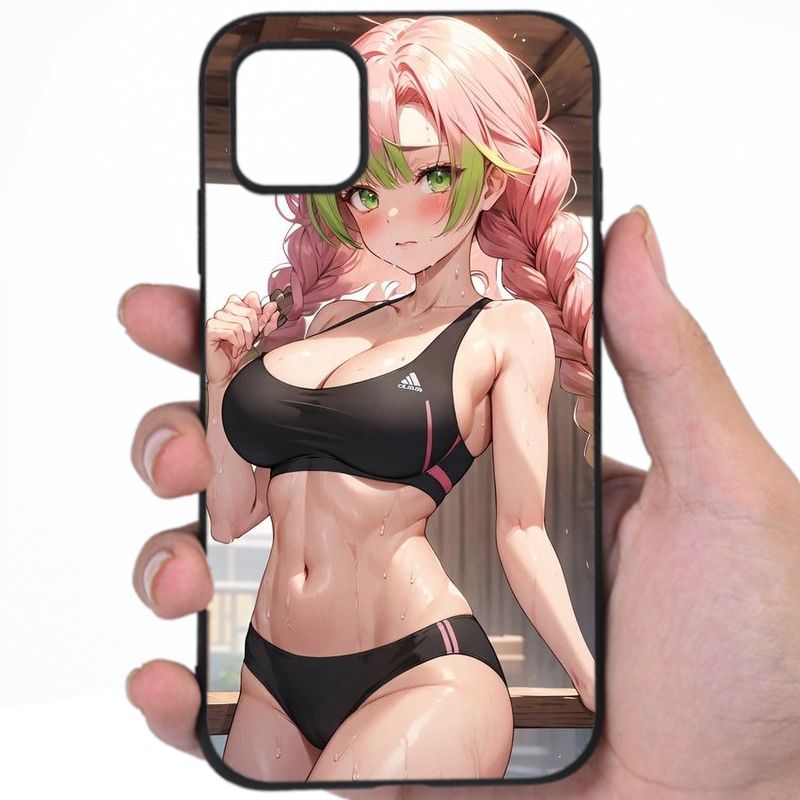 Kimetsu No Yaiba Tantalizing Aura Sexy Anime Mashup Art iPhone Samsung Phone Case
