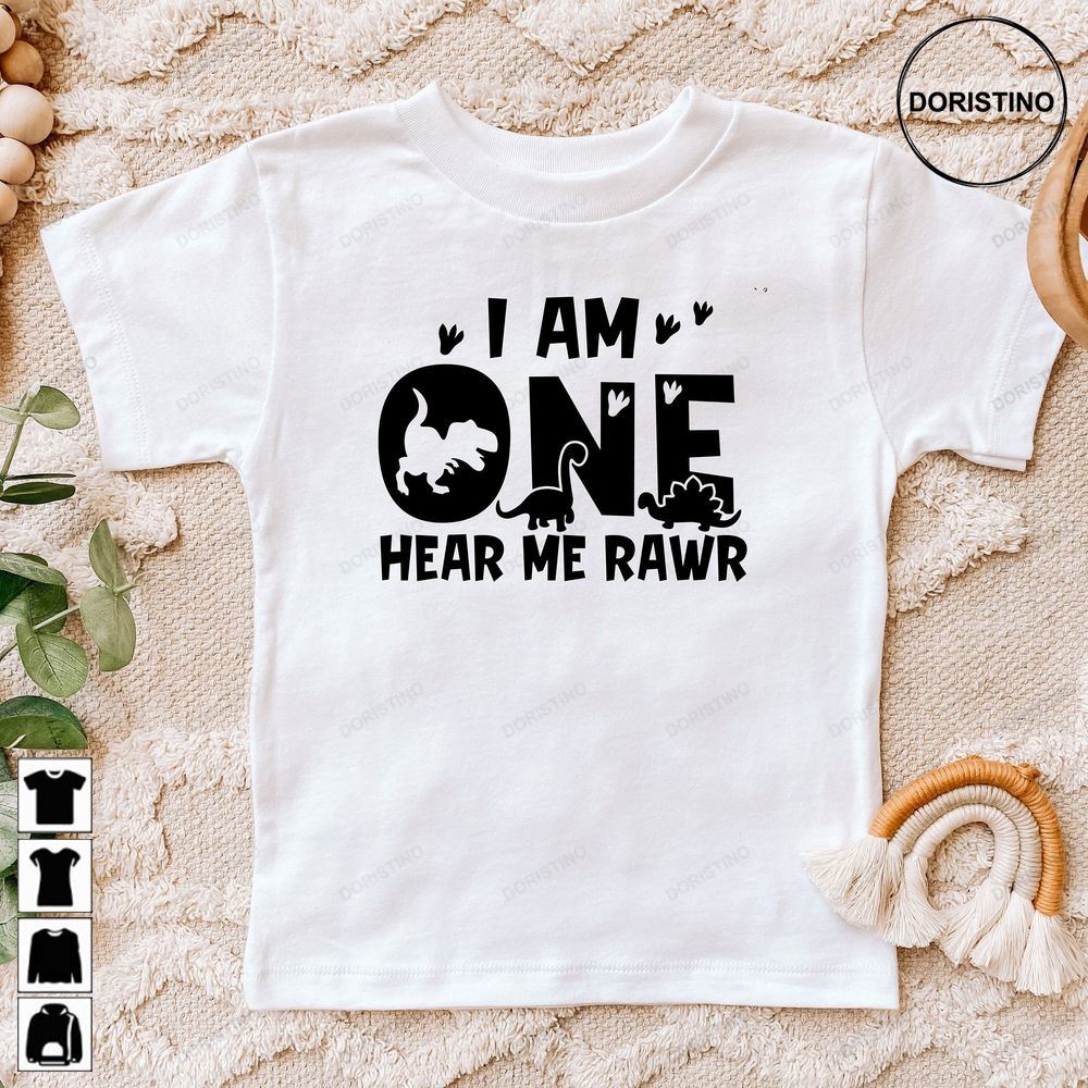 I Am One Hear Me Rawr Dinosaur Birthday Dinosaur Dino Birthday Boy Family Dinosaur One Dinosaur Birthday Boy Awesome Shirts