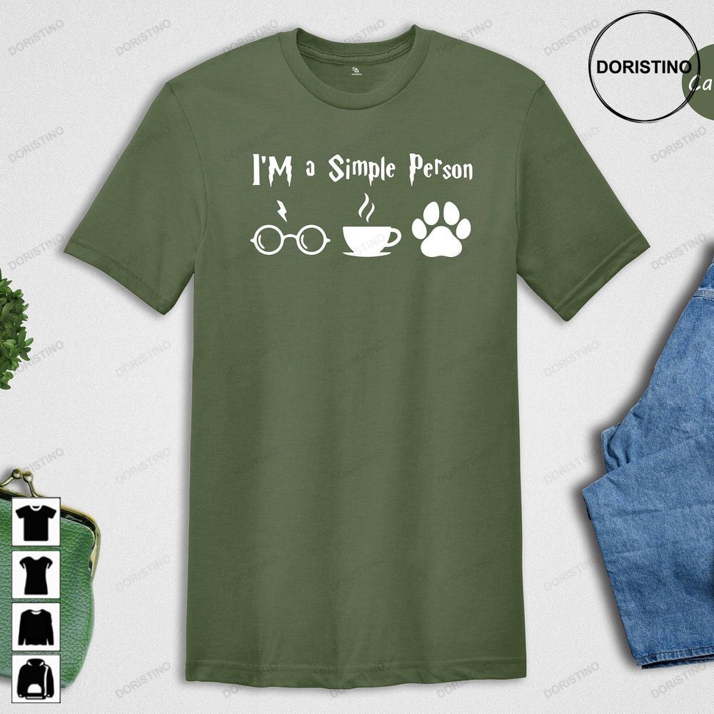 I'm A Simple Person Harry Potter Fan Gift Coffee Lover Potterhead Dog Mom Potterhead Gift Positive Potter Trending Style