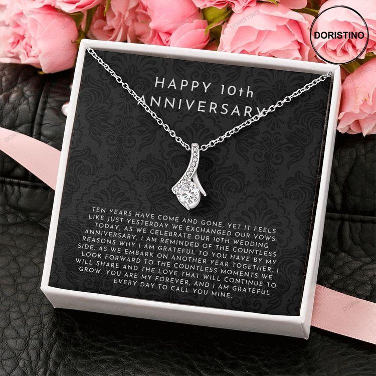 10th Anniversary Gift 10th Year Wedding Anniversary Gift 10th Year Anniversary Gift For Her 10 Year Anniversary Gift For Wife Wife Gift Doristino Limited Edition Necklace