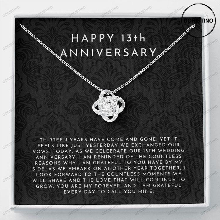 13 Year Anniversary Gift 13th Year Wedding Anniversary Gift 13th Year Anniversary Gift For Her 13 Year Anniversary Gift For Wife Doristino Limited Edition Necklace